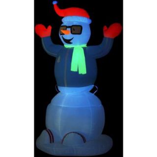 Gemmy 6 ft. Animated Inflatable Neon Snowman 87565X