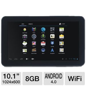 Azend Envizen Digital V100D Internet Tablet   Android 4.0 Ice Cream Sandwich, Cortex A8 1.2GHz, 10.1 Multi Touch Display, 1GB Memory, 8GB Flash, WiFi, Webcam