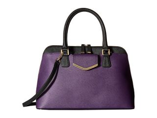 Calvin Klein Saffiano Satchel Acai/Black