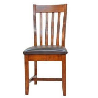 Carolina Cottage American Mission Leatherette Dining Chair in Oak 976 AOBV