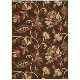 Nourison Crochet Chocolate 5 ft. x 7 ft. Wool Area Rug 122933