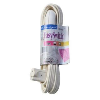 Woods 15 ft. 16/2 SPT 2 Indoor Cord with Remote On/Off Switch   White 0359W