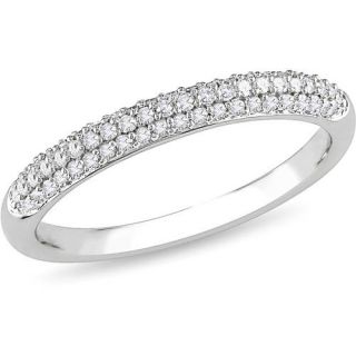 Miabella 1/4 Carat T.W. Round Diamond Eternity Ring in 10kt White Gold