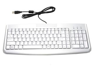 ZIPPY WK 720 Silver 104 Normal Keys USB Wired Slim Aluminum Keyboard