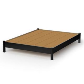 South Shore Furniture Bedtime Story Queen Size Platform Bed in Pure Black 3070203