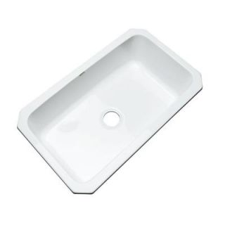 Thermocast Manhattan Undermount Acrylic 33 in. Single Bowl Kitchen Sink in White 48000 UM