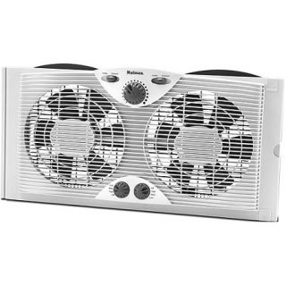 Jarden Home Environment Holmes 9" Twin Window Fan with Manual Thermostat