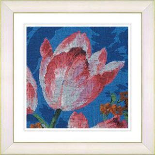 Studio Works Modern 'Blue Tulip   White' Framed Giclee Print 12 x 12