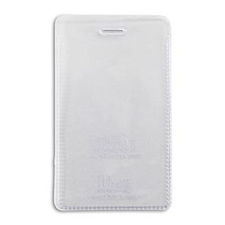 IDville 134254331 Vertical Credit Card Size Badge Holders with Slot, Clear, 50/Pack