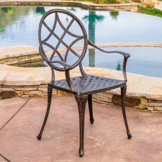 Home Loft Concepts Brunswick Cast Aluminum Copper Outdoor Dining Chair