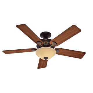 Hunter 52 in Sonora New Bronze Ceiling Fan with Light Kit ENERGY STAR