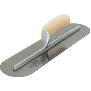 Marshalltown 20 in. x 5 in. Finishing Trl Fully Rounded Curved Wood Handle Trowel MXS205FR