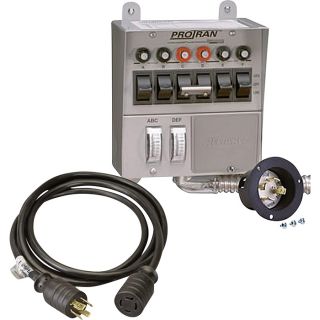 Reliance Cord-Connected Generator Transfer Switch Kit — 6-Circuit, 30 Amps, 120/240 Volts, Model# 30216AK