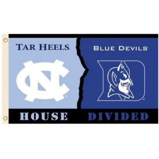 BSI Products NCAA 3 ft. x 5 ft. North Carolina/Duke Rivalry House Divided Flag 95839