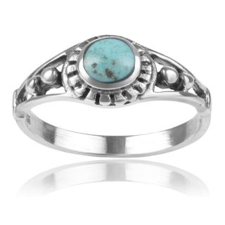 Journee Collection Sterling Silver Round cut Turquoise Ring   16957516