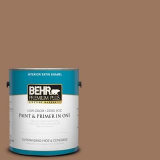 BEHR Premium Plus 1 gal. #S220 6 Baked Sienna Satin Enamel Interior Paint 730001