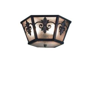 Eurofase Lonsdale Collection Flushmount 3 Light Antique Sable Outdoor Lantern 17479 011
