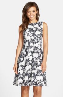 ECI Floral Pointelle Fit & Flare Dress