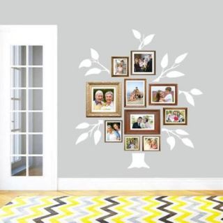 Large Family Tree Wall Decal CREAMY YELLOW
