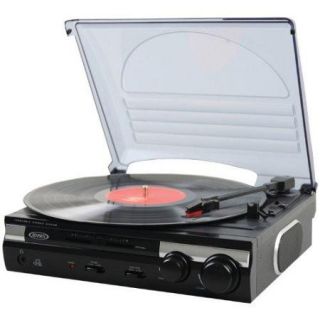 Jensen JTA 230 3 Speed Stereo Turntable with Built In Speakers, Software to Convert Records to , RCA Line Out