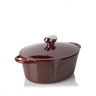 Wolfgang Puck 4.5qt Cast Iron Oval Dutch Oven with Self Basting Lid   7776476