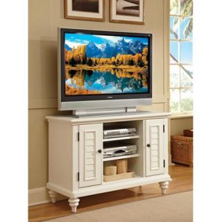 Home Styles Bermuda Brushed White Flat Panel TV Stand, for TV's up to 47"
