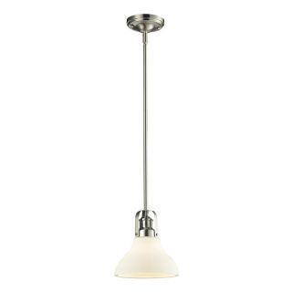 Z Lite Forge 7.5 in W Brushed Nickel Mini Pendant Light with Glass Shade