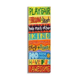 Play Fair, Run and Laugh Colorful Typography