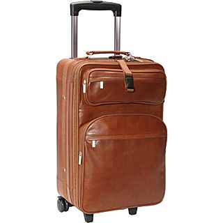 AmeriLeather Leather 22 Expandable Carry On Pullman