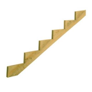6 Step Pressure Treated Pine Stair Stringer 106072