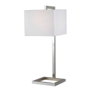 Kenroy Home 4 Square 30 in. Brushed Steel Table Lamp 21079BS
