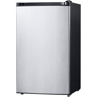Midea 4.4 cu ft Compact Refrigerator, Stainless Steel Look