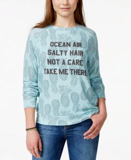 Hybrid Juniors Ocean Air Pineapple Graphic Sweatshirt   Juniors Tops
