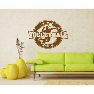 Volleyball Stamp Vinyl Sticker Wall Art