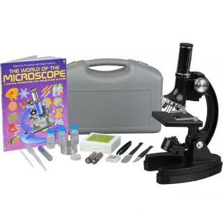 AmScope 300x 600x 1200x Educational Beginner Compound Microscope Kit