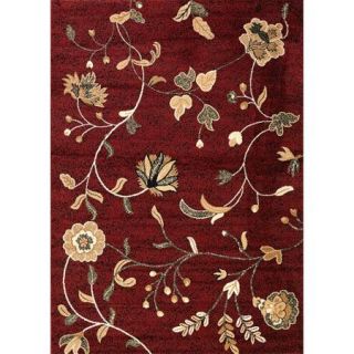 World Rug Gallery Floral Red Transitional Area Rug