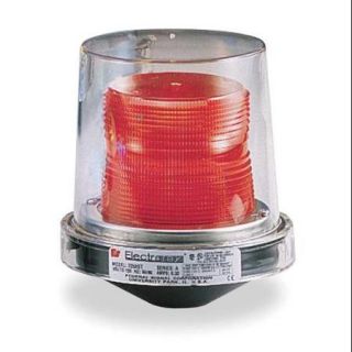 FEDERAL SIGNAL 225XST 120R Hazardous Warning Light, Strobe, Red, 120V
