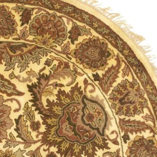 Safavieh Handmade Classic Jaipur Gold Wool Rug (8 Round)   13658223