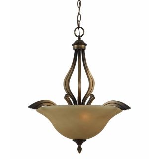 Triarch International Value Series 230 21 in W Platinum Bronze Pendant Light with Tinted Shade