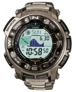 Shock Watch, Mens Digital Pathfinder Titanium Bracelet PRW2500T 7