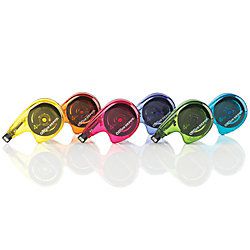 Brand Side Application Correction Tape 1 Line x 394  Assorted Colors Pack Of 6