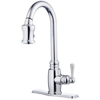 Danze Opulence Single Handle Pull Down Sprayer Kitchen Faucet in Chrome D454557