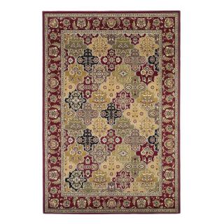 KAS Rugs Kashan Rectangular Red Transitional Woven Accent Rug (Common 3 ft x 5 ft; Actual 39 in x 59 in)
