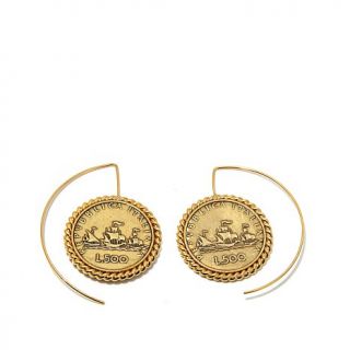 Bellezza Lira Design Bronze Wire Drop Earrings   7882581