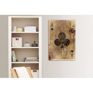 Oliver Gal Hatcher & Ethan Ace of Clubs Graphic Art on Wrapped Canvas