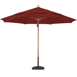 California Umbrella 11 Fiberglass Wood Market Umbrella