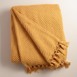 Gold Chunky Chenille Throw