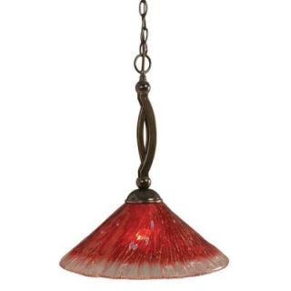 Filament Design Concord 1 Light Onyx Pendant with Raspberry Crystal Glass CLI TL5013941