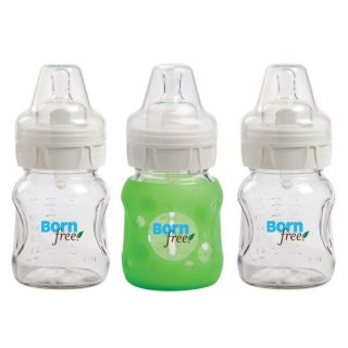 Born Free 5 ounce 3 piece Glass Bottle and Silicone Sleeve Set