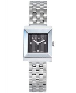 Gucci Watch, Womens Swiss G Frame Stainless Steel Bracelet 19mm